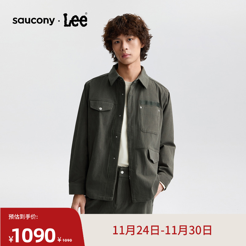 Saucony联名款 舒适版翻领长袖衬衫外套