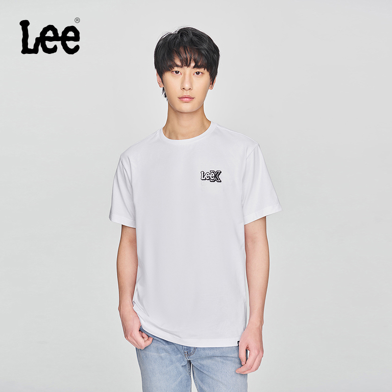 舒适版圆领短袖T恤 背后有卡通人物印花设计