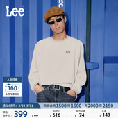 卫衣LUT010846209 男女款 Lee宽松版 圆领刺绣Logo复合灯芯绒连肩袖