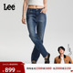 张凌赫代言 Lee商场款 26春夏新422修身 直筒牛仔裤 复古中深蓝女