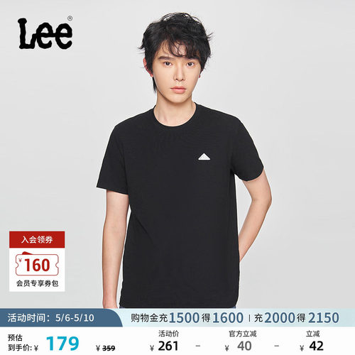 Lee基础款圆领短袖T恤