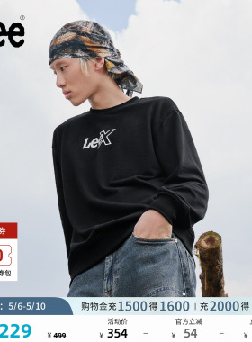 Lee舒适版圆领印花图案Logo设计男士长袖卫衣休闲潮LMT010840204