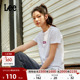 圆领闪粉印花Logo女短袖 Lee25新品 标准版 T恤休闲潮流LWT0098664LE