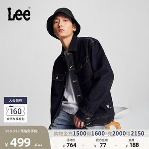 Lee舒适版男经典款骑士牛仔夹克长袖翻领外套休闲潮LMT0090125PN