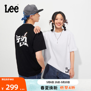 印花男女同款 Lee商场同款 舒适版 T恤潮LUT0091054LE 24春夏新品 短袖