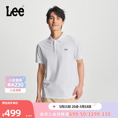 Lee小Logo男短袖polo衫