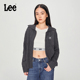 Lee舒适版 双拉链绞花纹深灰色女士针织毛衣休闲潮流LWT008923CUB