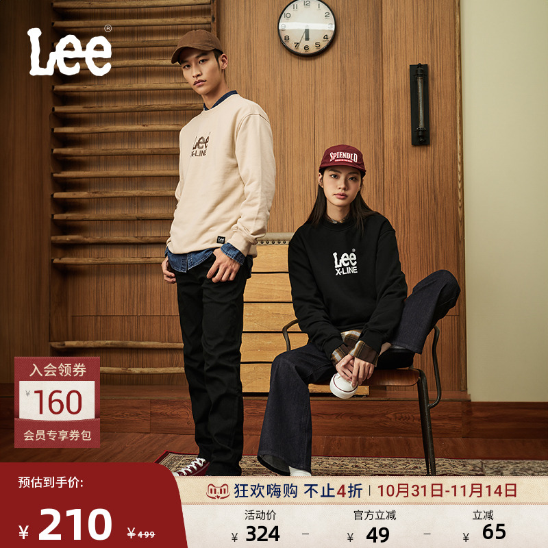 Lee圆领大Logo男女同款卫衣