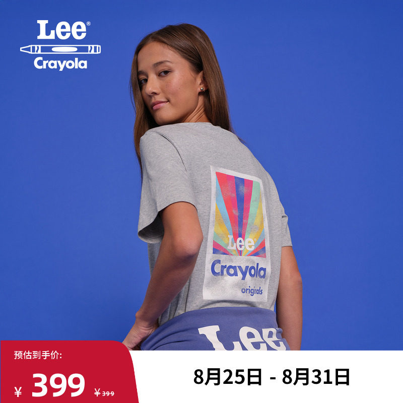 ��ɫ XS Lee�� Crayola�����̳�ͬ��25�ﶬ�����ʰ��ɫ��Ůͬ�����T��