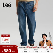 张凌赫代言 Lee26春夏新品 五袋款 762宽松直筒牛仔裤 复古中蓝男