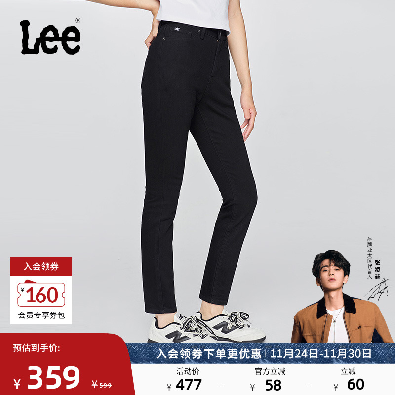 经典五袋款牛仔裤 黑色水洗设计