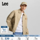 工装 Lee26春夏新品 卡其色男长袖 翻领插肩袖 风宽松夹克外套 舒适版