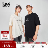 Lee25新品 T恤LUT0098483RX 短袖 宽松版 圆领银色立体胶印Logo男女款