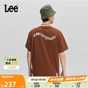 舒适版 Logo印花男圆领短袖 24春夏新品 Lee商场同款 T恤LMT0074723RX