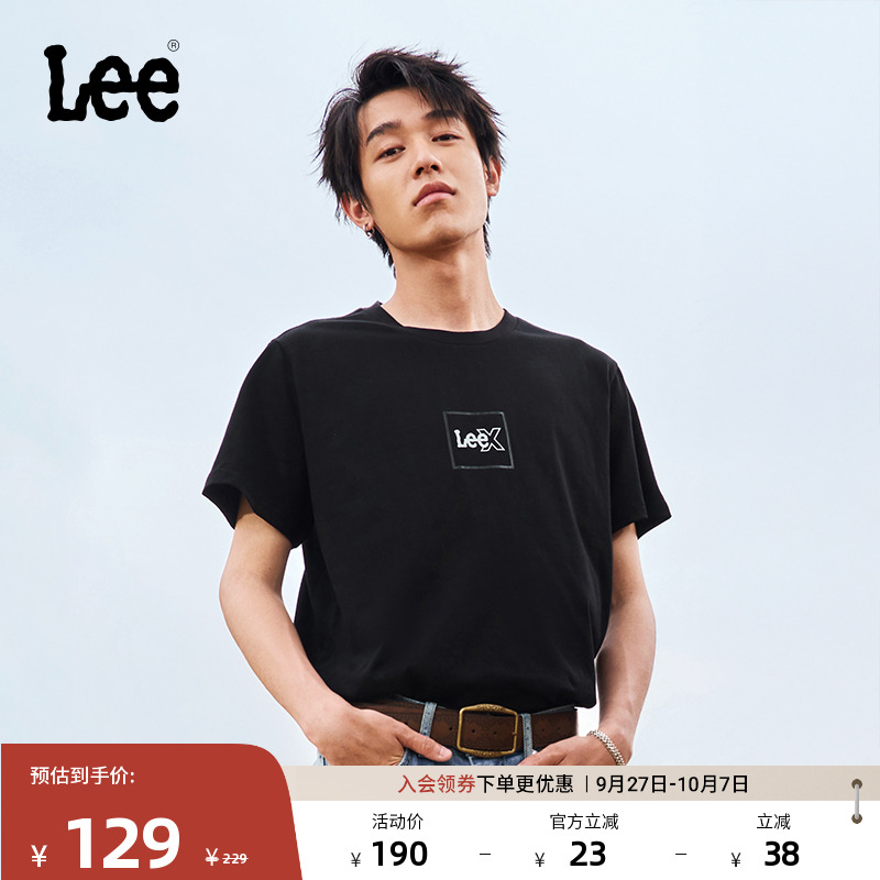 Lee印花Logo男短袖T恤
