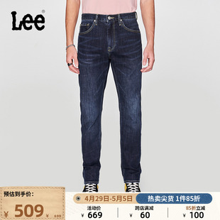 Lee24春夏新品 399 LMB1007053QJ 705标准中腰锥形深蓝色男牛仔裤