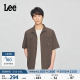 衬衫 短袖 休闲潮流LMT009798207 翻领小Logo织标棕色男士 Lee舒适版