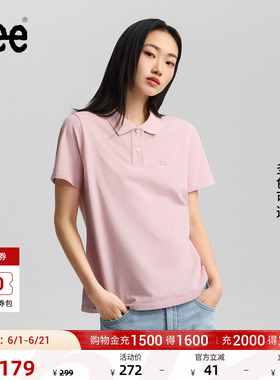 Lee26春夏新品翻领小徽标Logo女短袖polo衫休闲潮流LWT012191205