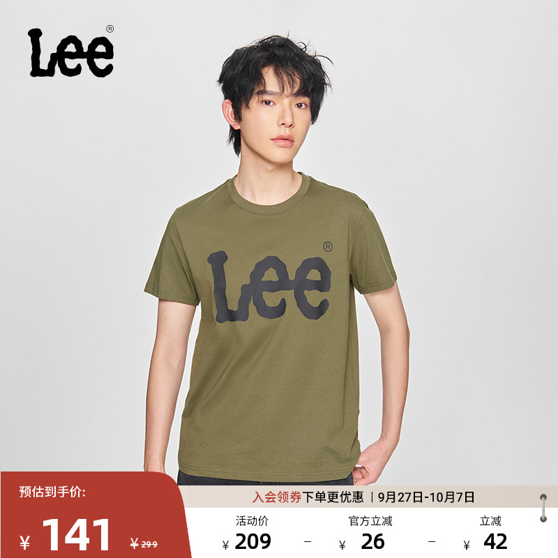 Lee基础款圆领短袖T恤