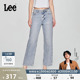 浅蓝色女牛仔裤 Lee舒适直筒天丝五袋款 潮流A08093 张凌赫代言