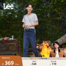 潮流 Lee411舒适高腰小直脚显瘦蓝色水洗女牛仔裤 张凌赫代言