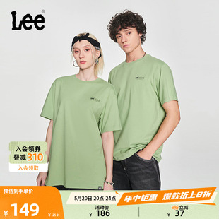 logo字母印花男女同款 短袖 舒适版 Lee24春夏新品 T恤潮LUT0083354LE