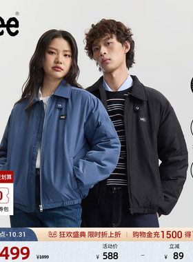 Lee舒适版翻领小Logo织标男女款飞行夹克羽绒服休闲LUT0109512RZ
