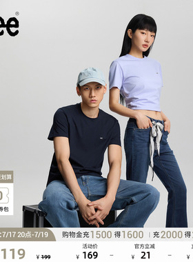 Lee圆领经典小Logo字母印花男女同款短袖T恤休闲潮流LUT0053984LE