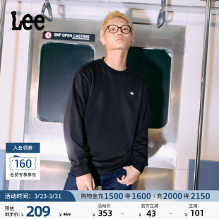 卫衣休闲潮流LMT010832204 长袖 Lee舒适版 日常圆领小Logo贴布男士