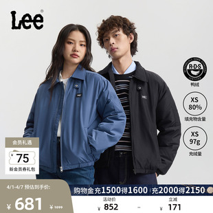 Lee舒适版 飞行夹克羽绒服休闲LUT0109512RZ 翻领小Logo织标男女款
