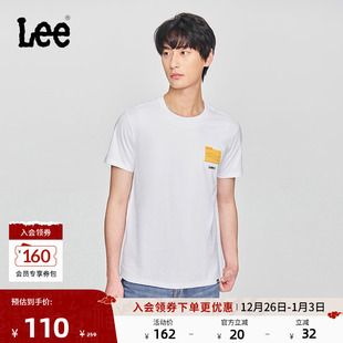 T恤休闲潮流LMT0098144LE 圆领Logo字母印花男短袖 Lee25新品 标准版