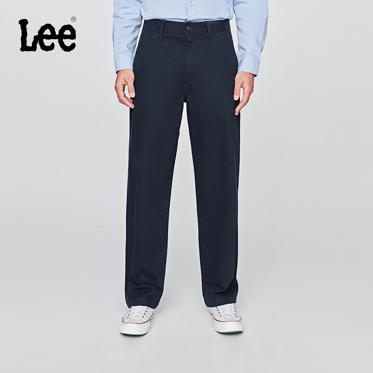 Lee25秋冬新品宽松版男款经典斜纹布抓绒休闲裤潮流LMB009918209