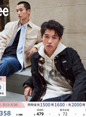 Lee舒适版Y2K翻领男尼龙长袖骑士夹克外套休闲潮流LMT0090222RZ