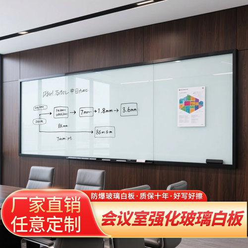 富鑫通磁性钢化玻璃白板培训会议