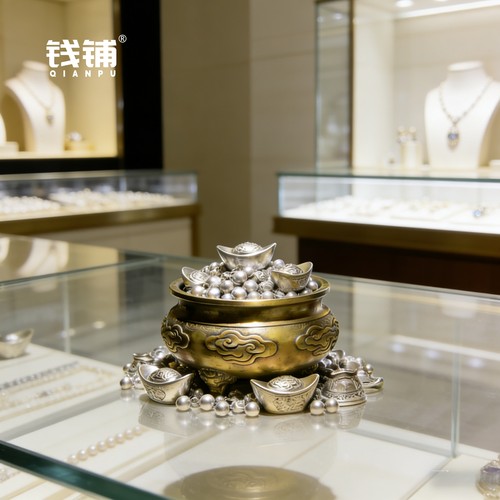 【钱铺】999足银元宝珠子银粒散珠圆珠白银纯银配饰DIY聚宝盆摆件