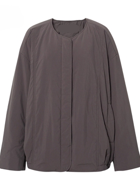 MM麦麦家2025冬季新款可咖棕圆领简约长袖棉服外套女5GA180932