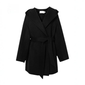 MM麦麦2025冬新款 羊毛双面呢连帽浴袍斗篷短款 毛呢大衣5GA970371