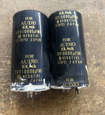 一对价格 进口拆机 伊娜ELNA金字滤波电容 50V10000UF