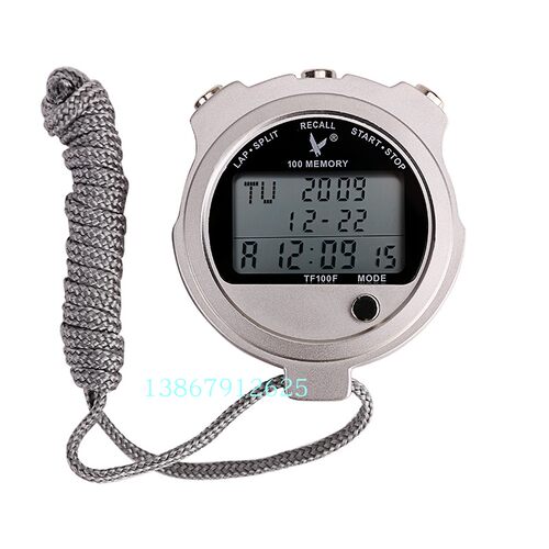 天福TF100F  金属 3排100道 记忆秒表 计时器 多功能电子秒表