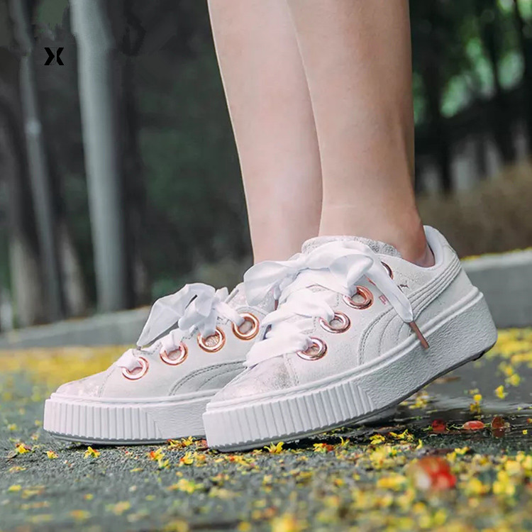 PUMA/彪马 Platform Kiss蕾哈娜蝴蝶结女子厚底板鞋 366707-01-02|ruв категории спортивные туфли new, 板鞋 - от Buy2taobao.com для оказания профессиональной услуги покупки агента Taobao