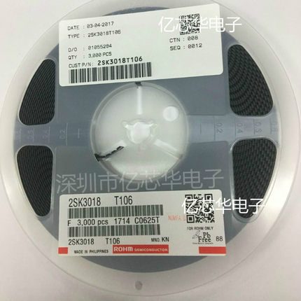 贴片 2SK3018 T106 MOS管N 丝印 KN ROHM SOT-323 1盘3000个包邮