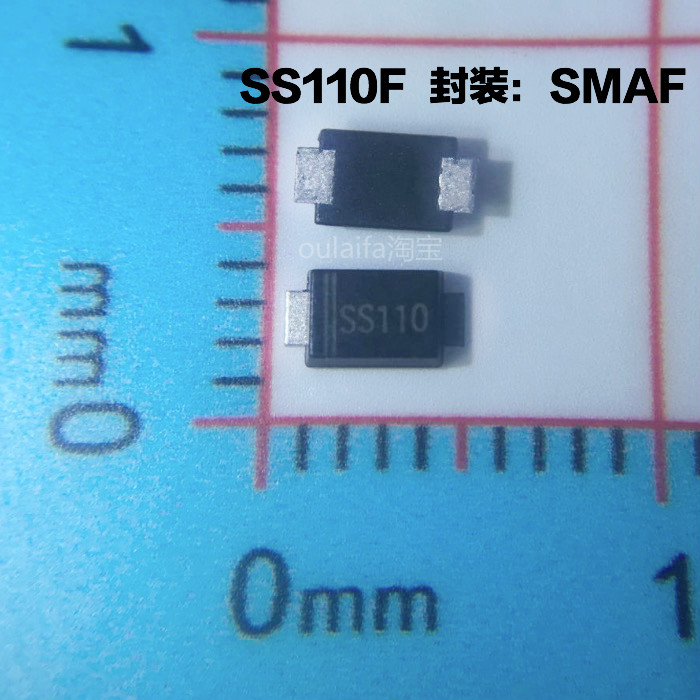 1盘3000只 120元 SS110F SS110 贴片SMAF 肖特基二极管 超薄实图
