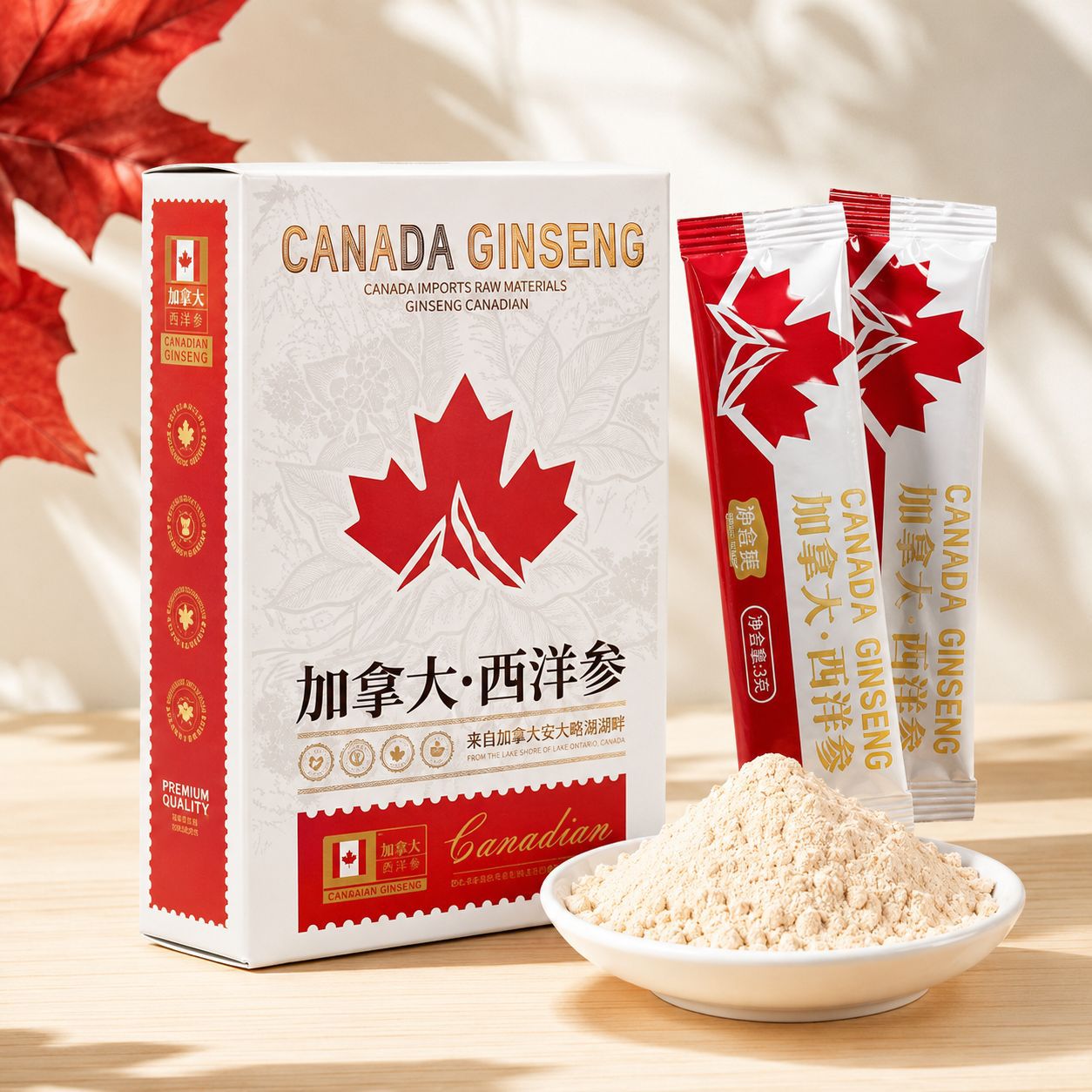 正品原装进口加拿大西洋参粉正品花旗参打粉6年足龄老参高皂苷