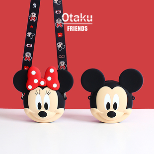 新款迪士尼微笑米奇米妮斜挎包可爱时尚儿童卡通包包小女孩零钱包