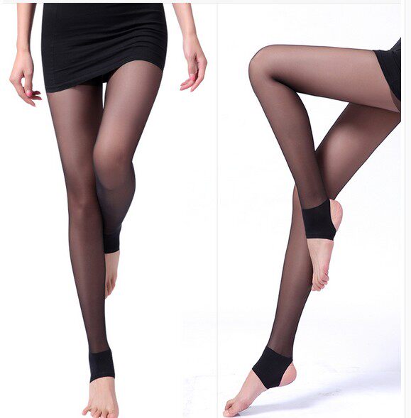 夏女加大码加肥超薄开档防脱踩脚丝袜连裤袜免脱包芯丝脚蹬性感