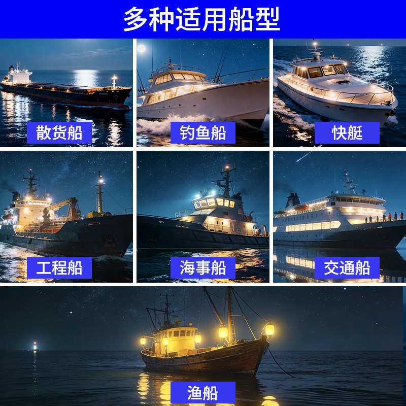 夜鹰船用高清船用仪夜视监控摄像头12V，24V黑光全彩夜航