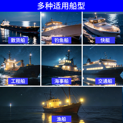 夜鹰船用高清船用仪夜视监控摄像头12V，24V黑光全彩夜航