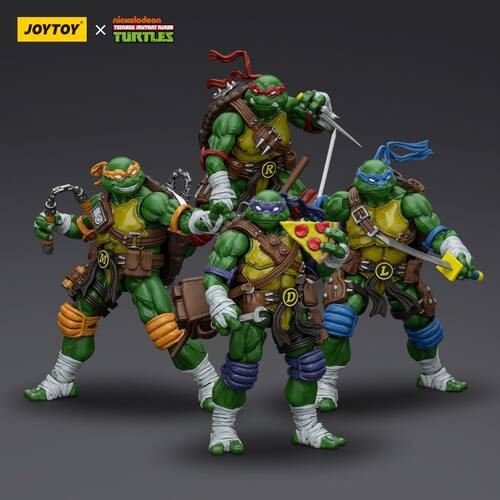 JOYTOY暗源忍者神龟1/18可动人偶手办摆件多纳泰罗拉斐尔正版