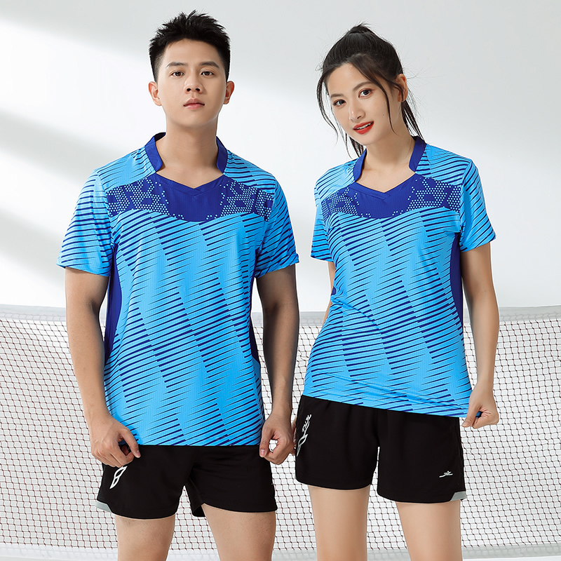 新款羽毛球服女套装夏季男款短袖运动服乒乓衣网球毽球服定制印字