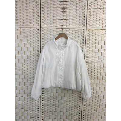 36180韩系木耳边立领短外套女2026春季新款时尚宽松夹克上衣8